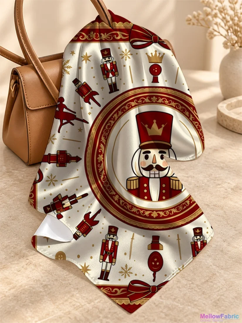 Платок женский с кукольным солдафином и балериной см