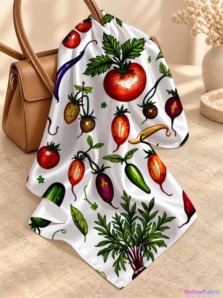 Платок женский с овощами и овощами 91×91 см